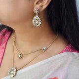 Kundan Double Layer Necklace Set