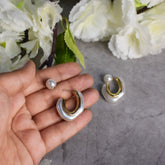 Zyra Anti-Tarnish Pearl Hoops