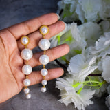 Inaaya Pearl Chain Danglers