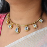 Uncut Polki Hasli with Drops