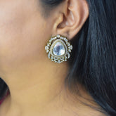 Traditional Oversized Studs in Victorian Polish
