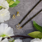 Trilliant Cut Mangalsutra with Earrings