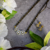 Triple Solitaire Mangalsutra with Earrings