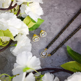 Single Solitaire Mangalsutra with Earrings