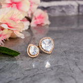 Dual Finger Ring with Rose Gold Plating