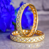 Sleek Kundan Bangle Pair