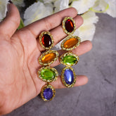 Olivia Multicolored Crystal Danglers