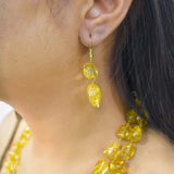 Citrine Double Layered Necklace Set