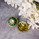 Emerald Round Oversized Studs