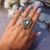 Dual Tone Polki Ring