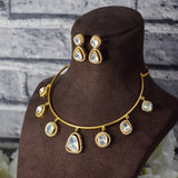 Uncut Polki Hasli with Drops