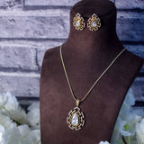 Polki Pendant Set in Gold Tone