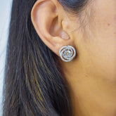 Pretty Round Solitaire Studs