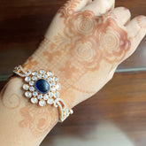 Blue Stone & Kundan Bracelet Kada