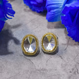 Gold Toned Polki Studs