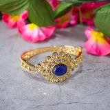 Blue Stone & Kundan Bracelet Kada