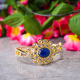 Blue Stone & Kundan Bracelet Kada