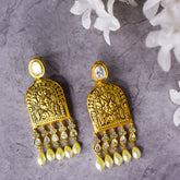 Kundan Gold Plated Danglers