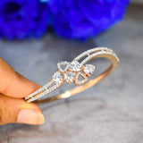 Curved Bracelet with Trillion Cut Diamonds
