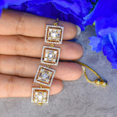 Chain Bracelet in Trillion Cut Diamonds