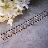Flawless Diamond Bracelet with Blue Stones