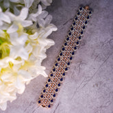 Flawless Diamond Bracelet with Blue Stones