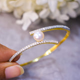 Diamond Bracelet with Pearl Touch