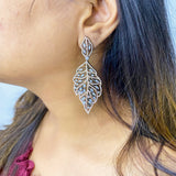 Leafy Diamond Danglers