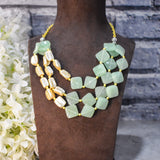 Three-Layered Semi-Precious Statement Necklace