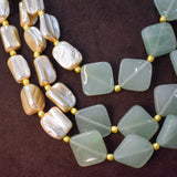 Three-Layered Semi-Precious Statement Necklace