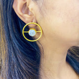 Round Oversized Studs in Contemporary Touch