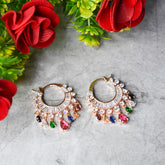 Multi-colored Stone Drop Baalis