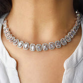 Emerald Cut Diamond Set in Neutral Color