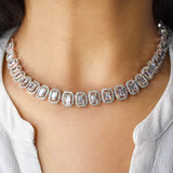 Emerald Cut Diamond Set in Neutral Color