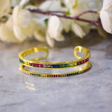 Rainbow Bracelet in double layer