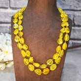 Citrine Double Layered Necklace Set