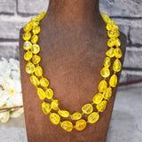 Citrine Double Layered Necklace Set