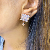 Clustered Diamond Pendant Set with Chain