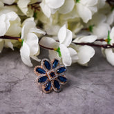 Blue Floral Ring