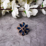 Blue Floral Ring
