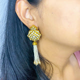 Admirable Kundan Danglers with Tiny Pearl Drops