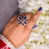 Blue Floral Ring