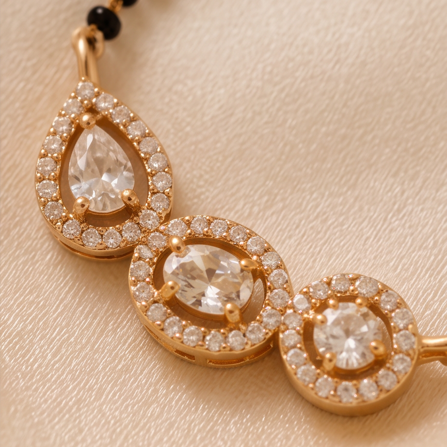 Dailywear Triple Solitaire Mangalsutra