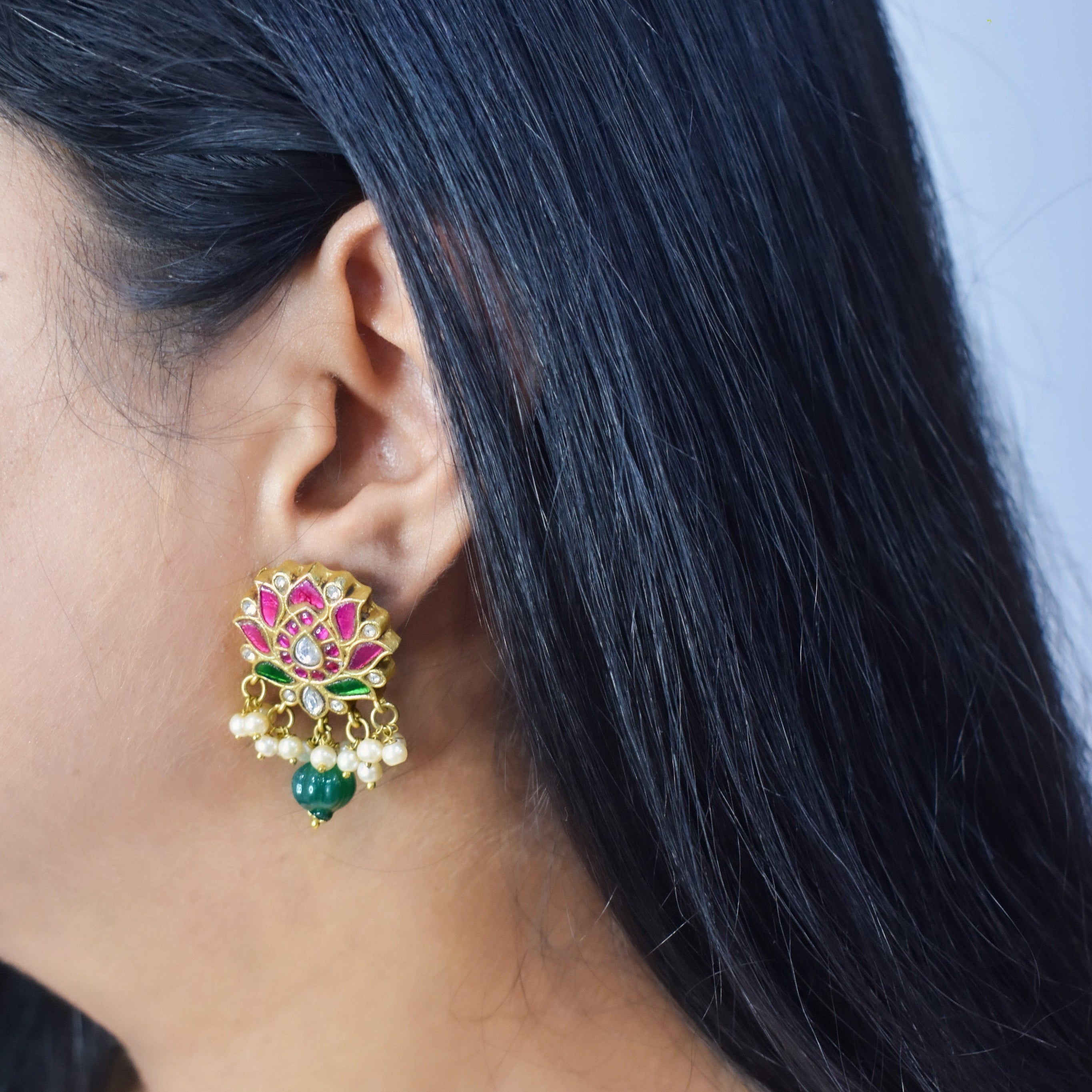 Lotus Traditional Earrings