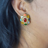 Radiant Navratna Studs