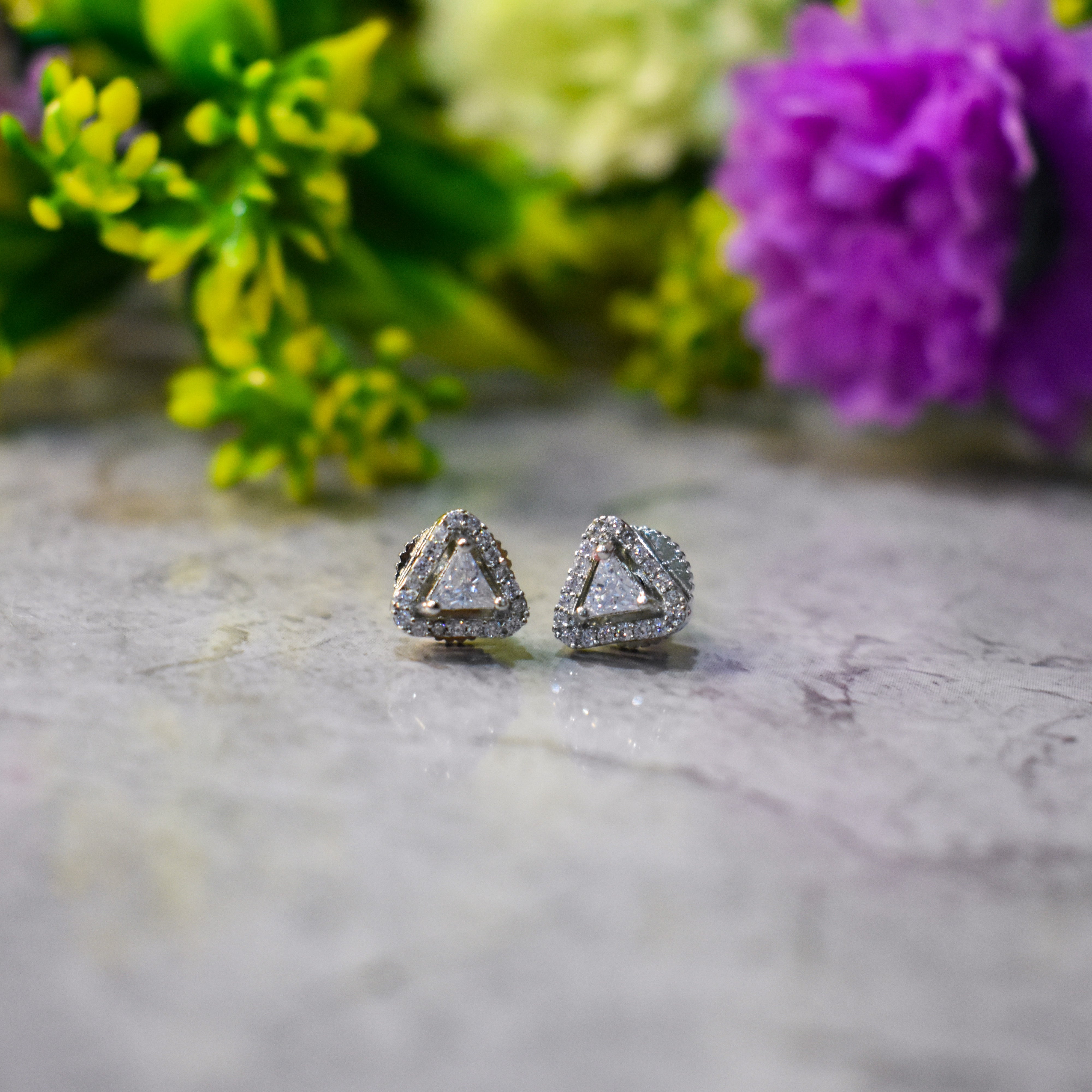 Trilliant Cut Diamonds Studs