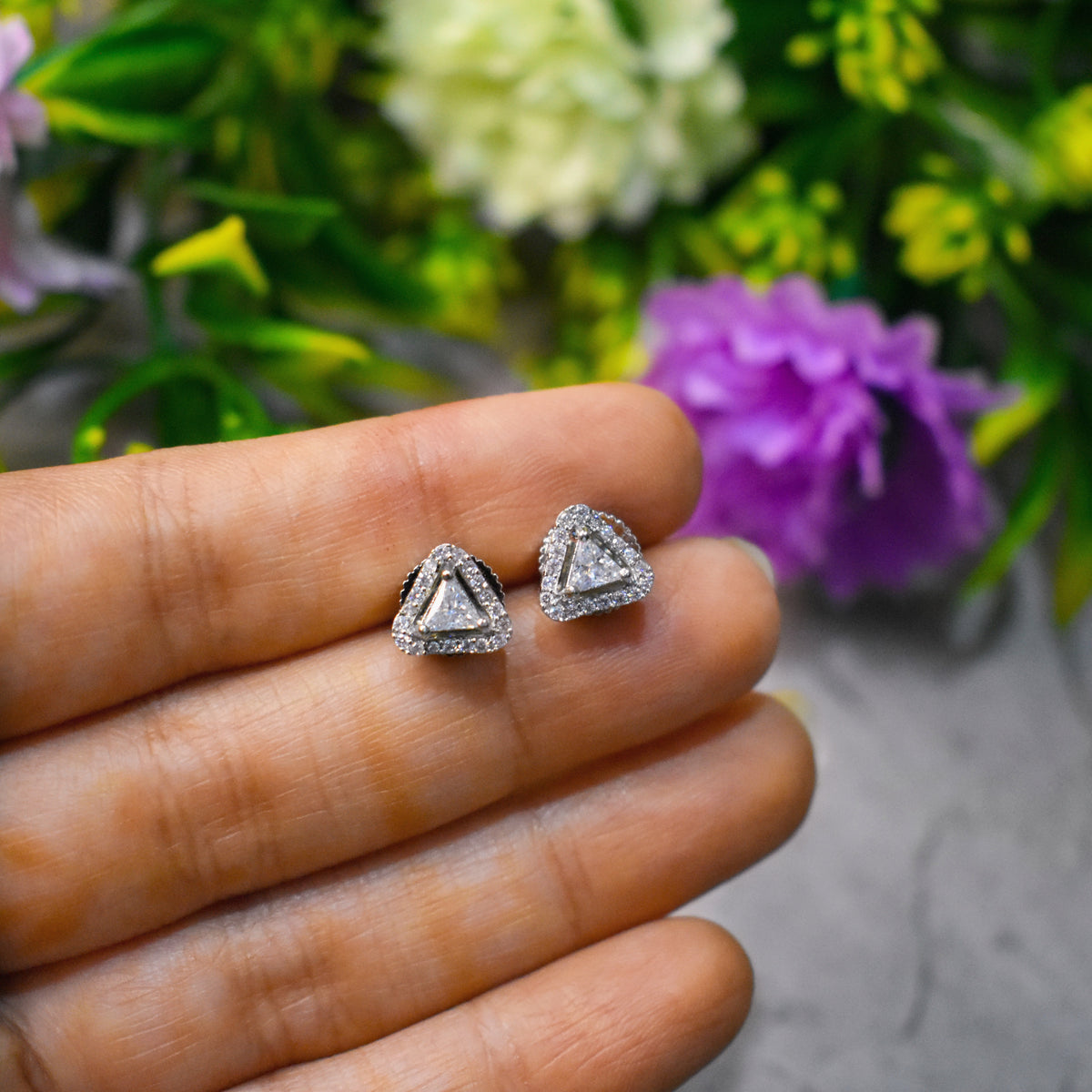 Trilliant Cut Diamonds Studs