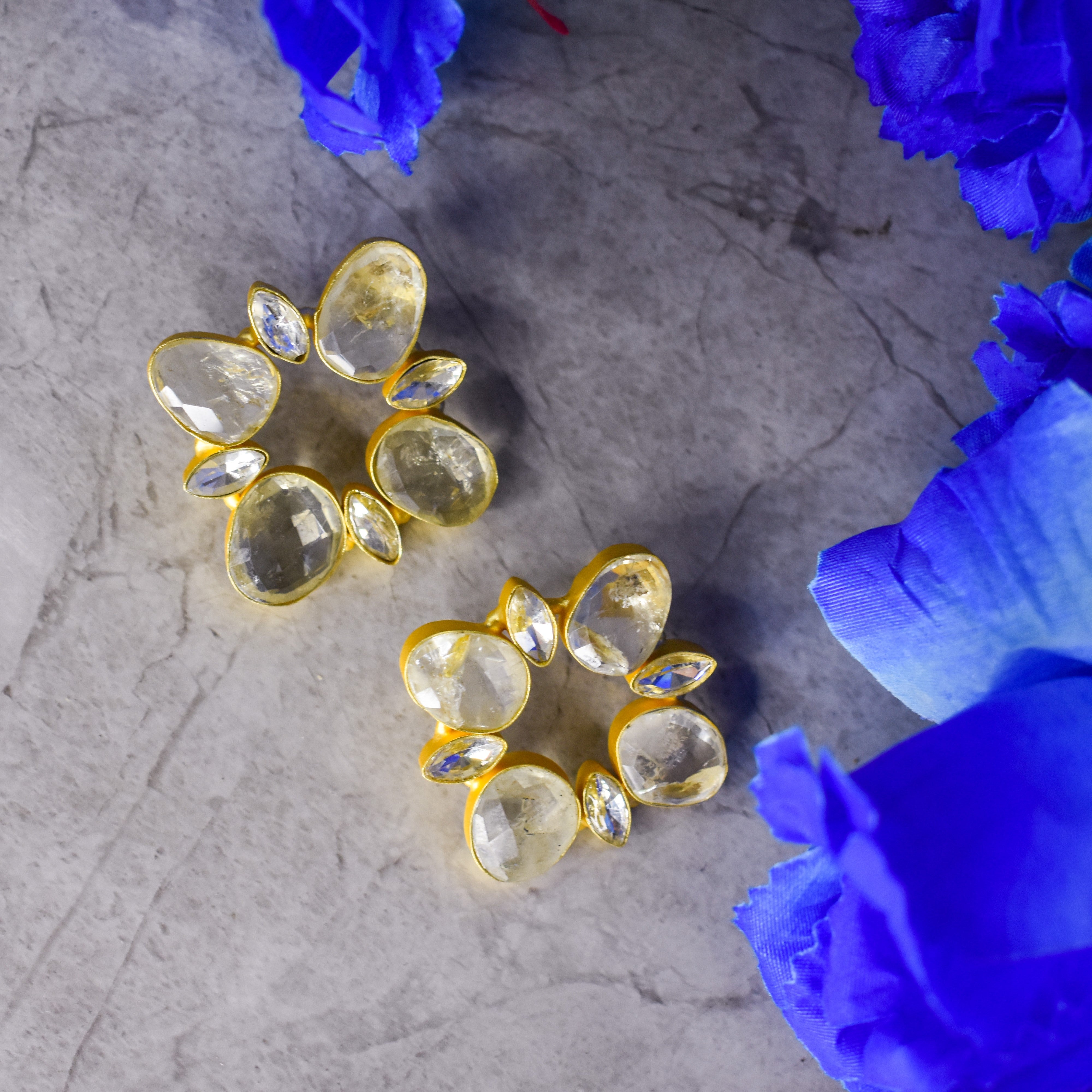 Dreamy Studs in Semi-Precious Stones