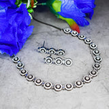 Clustered Diamond Necklace in Black Polish